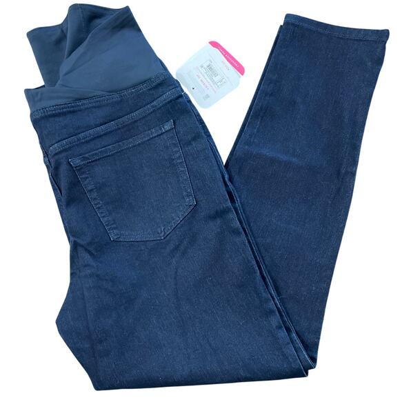 Isabel Maternity by Ingrid Low Rise Relaxed Ankle Jegging Power, Dark Wash, 14 - Picture 2 of 7